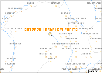 map of Potrerillos de La Elencita