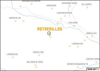 map of Potrerillos