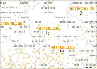 map of Potrerillos