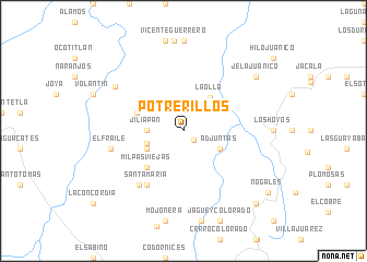 map of Potrerillos