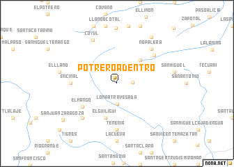 map of Potrero Adentro