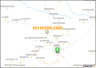 map of Potrero Alemán