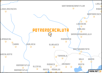 map of Potrero Cacaluta