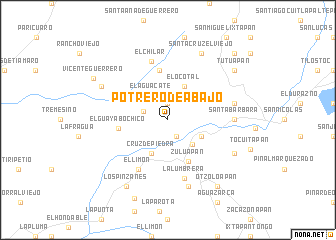 map of Potrero de Abajo