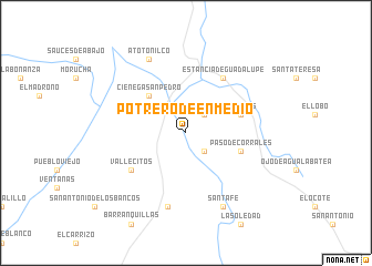map of Potrero de Enmedio