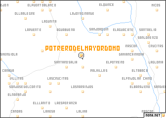 map of Potrero del Mayordomo