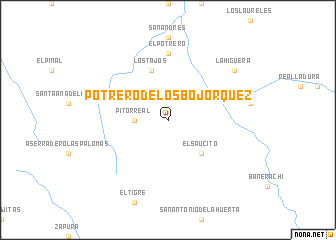 map of Potrero de los Bojorquez