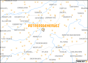 map of Potrero de Méndez