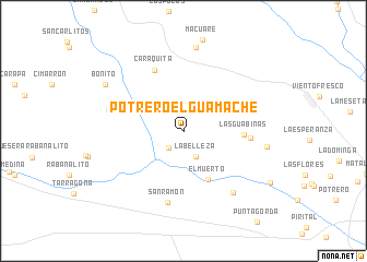 map of Potrero El Guamache