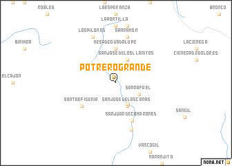 map of Potrero Grande