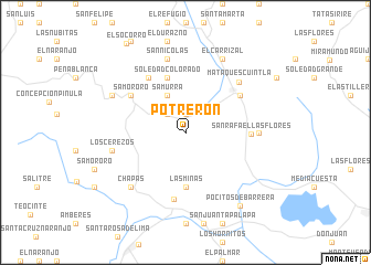 map of Potrerón