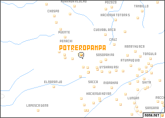map of Potrero Pampa