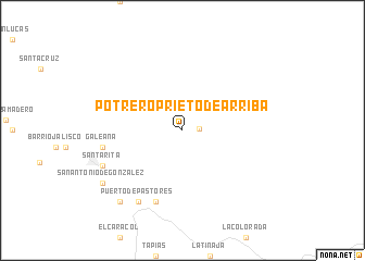 map of Potrero Prieto de Arriba