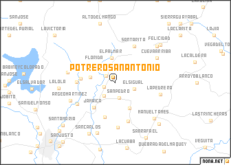 map of Potrero San Antonio