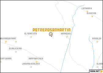 map of Potrero San Martín