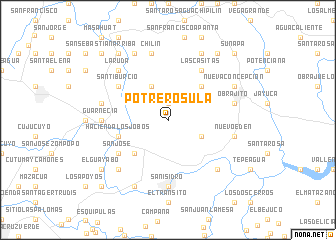 map of Potrero Sula