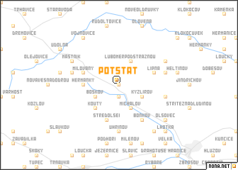 map of Potštát