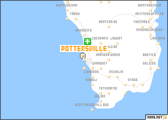 map of Potters Ville