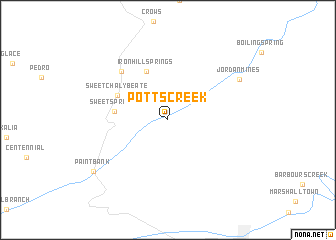 map of Potts Creek