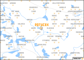 map of Potŭček