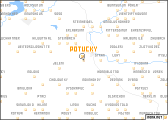 map of Potŭčky