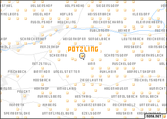 map of Pötzling