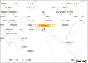 map of Pouénodoura