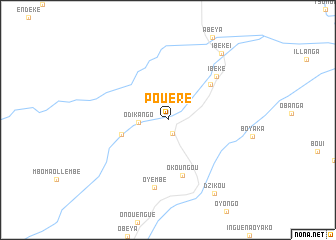 map of Pouéré