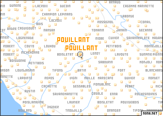 map of Pouillant