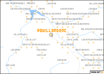 map of Pouillardenc