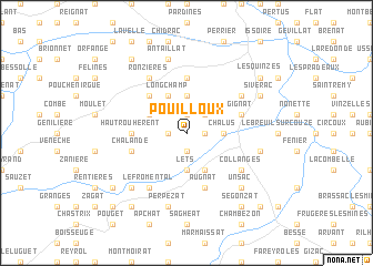 map of Pouilloux