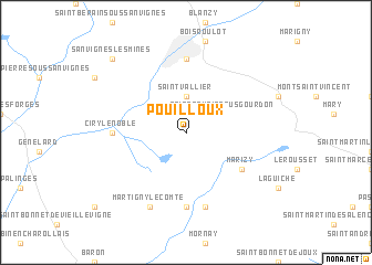 map of Pouilloux