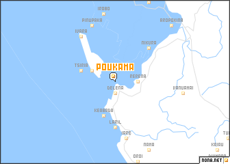 map of Poukama