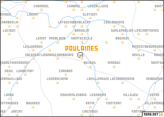 map of Poulaines