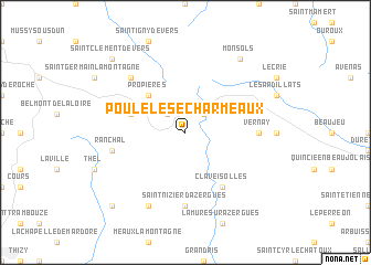 map of Poule-lès-Écharmeaux