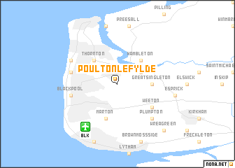 map of Poulton le Fylde