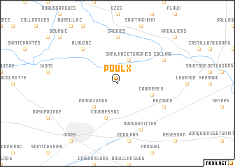 map of Poulx