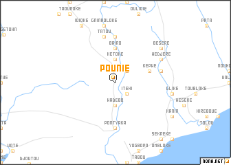 map of Pounié