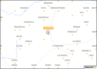 map of Pouni