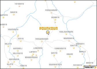 map of Pounkoun