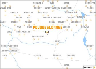 map of Pouques-Lormes