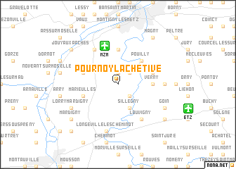 map of Pournoy-la-Chétive