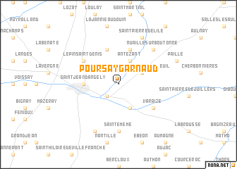 map of Poursay-Garnaud