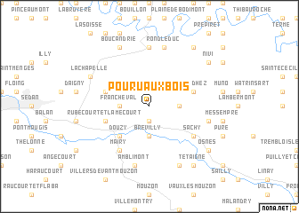 map of Pouru-aux-Bois