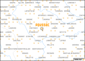 map of Poussac