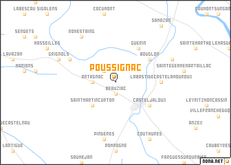 map of Poussignac