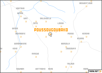 map of Poussougoubako