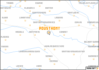 map of Pousthomy