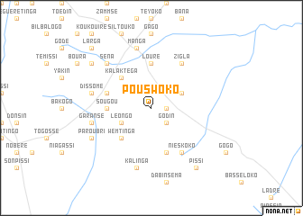 map of Pouswoko