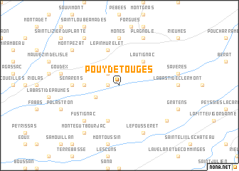 map of Pouy-de-Touges